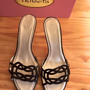 Talbots suede slide sandals